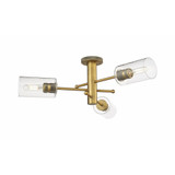Crown Point 3 Light Flush Mount 10.13 Inch X 29.38 Inch Wide by Innovations - 434-3F-G434-7