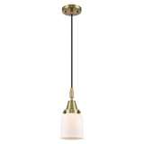 Bell 1 Light Cord Hung Mini Pendant 5 Inch Wide by Innovations - 447-1P-G5