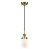 Bell 1 Light Cord Hung Mini Pendant 5 Inch Wide by Innovations - 447-1P-G5