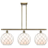 Farmhouse Rope 3 Light Oversized Island Pendant 36 Inch Wide by Innovations - 516-3I-G12-10R