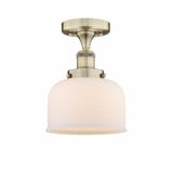Bell 1 Light Brass 6.5 Inch Wide Semi Flush Mount by Innovations - 616-1F-G7