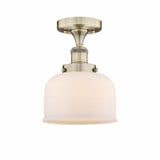 Bell 1 Light Brass 6.5 Inch Wide Semi Flush Mount by Innovations - 616-1F-G7