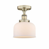 Bell 1 Light Brass 6.5 Inch Wide Semi Flush Mount by Innovations - 616-1F-G7