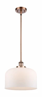 Bell 1 Light Industrial Medium StemHung Pendant 10 Inch Tall by Innovations - 916-1S-G7-L-L