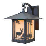Timber Ridge 1 Light Wall Bracket with Deer Filigree 15 by Arroyo Craftsman - TRB-12DR