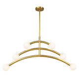 Dalia 6 Light Chandelier 20 Inch Tall and 47 Inch Wide by Kanova - KCH3106-6