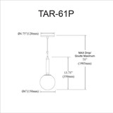 TAR-61P-AGB-WH | dimension