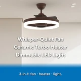 SkyFan and Turbo Heater 24in LED Fandelier Champagne Bronze Plug and Play SkyX - 2250-CB