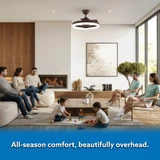 SkyFan and Turbo Heater 24in LED Fandelier Champagne Bronze Plug and Play SkyX - 2250-CB