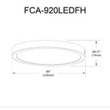 FCA-920LEDFH-MW | dimension