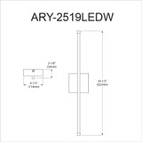 ary-2519ledw-agb | dimension