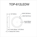 top-612ledw-agb | dimension