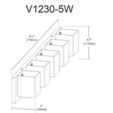 V1230-5W-MB | dimension