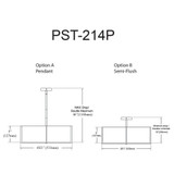 PST-214P-AGB-BK | dimension