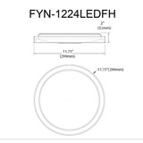 FYN-1224LEDFH-AGB | dimension
