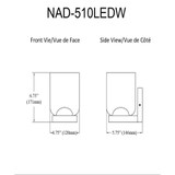 NAD-510LEDW-AGB | dimension