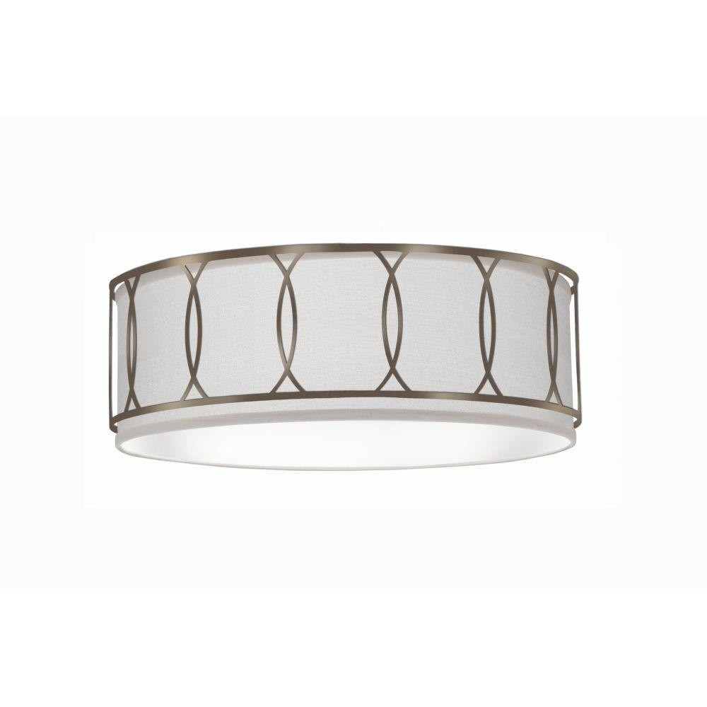 Chain Link 2 Light Flush Mount 6 Inch Tall and 17 Inch Wide by Lite Tops - FM-S100-875
