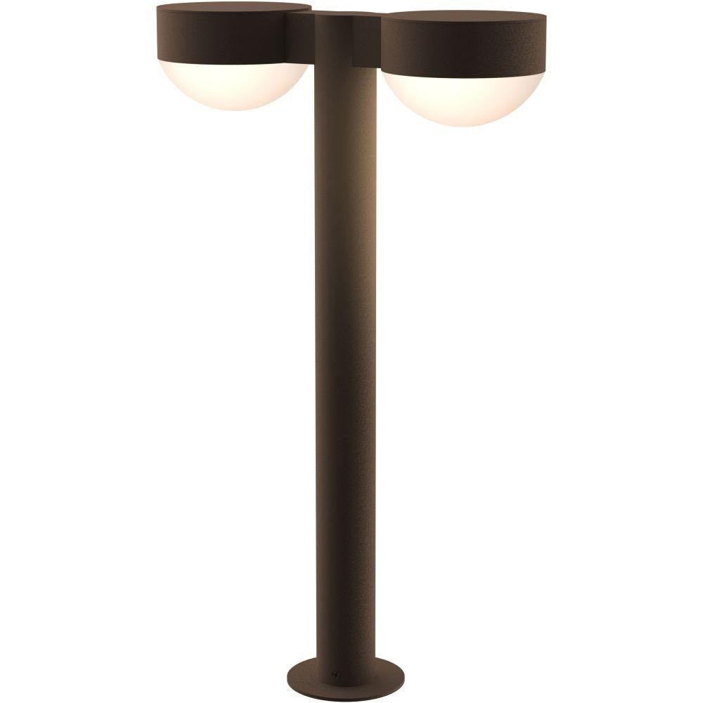 Sazei Court 2 LED Plate Cap and Dome Lens Double Bollard 22 Inch Tall - 181-BEL-1395869