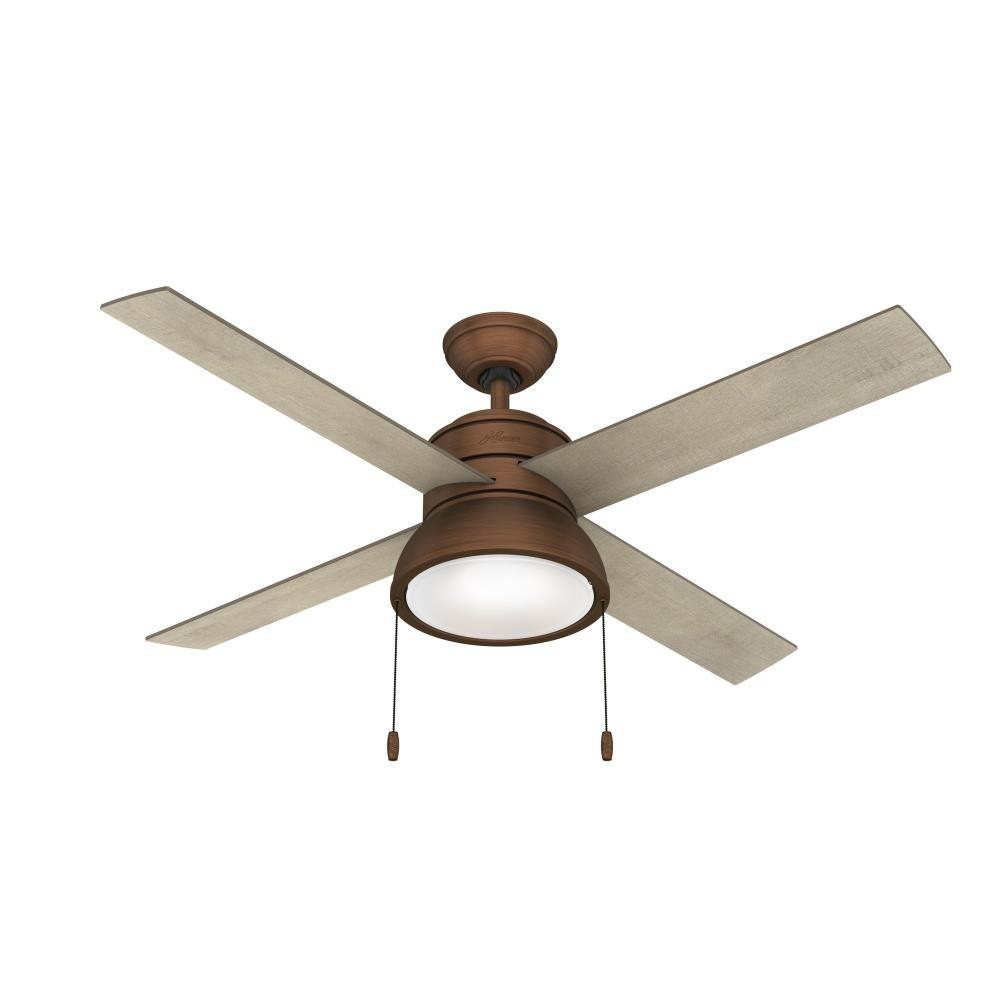Loki 52 Inch Ceiling Fan with LED Light Kit and Pull Chain by Hunter Fans - 1000768