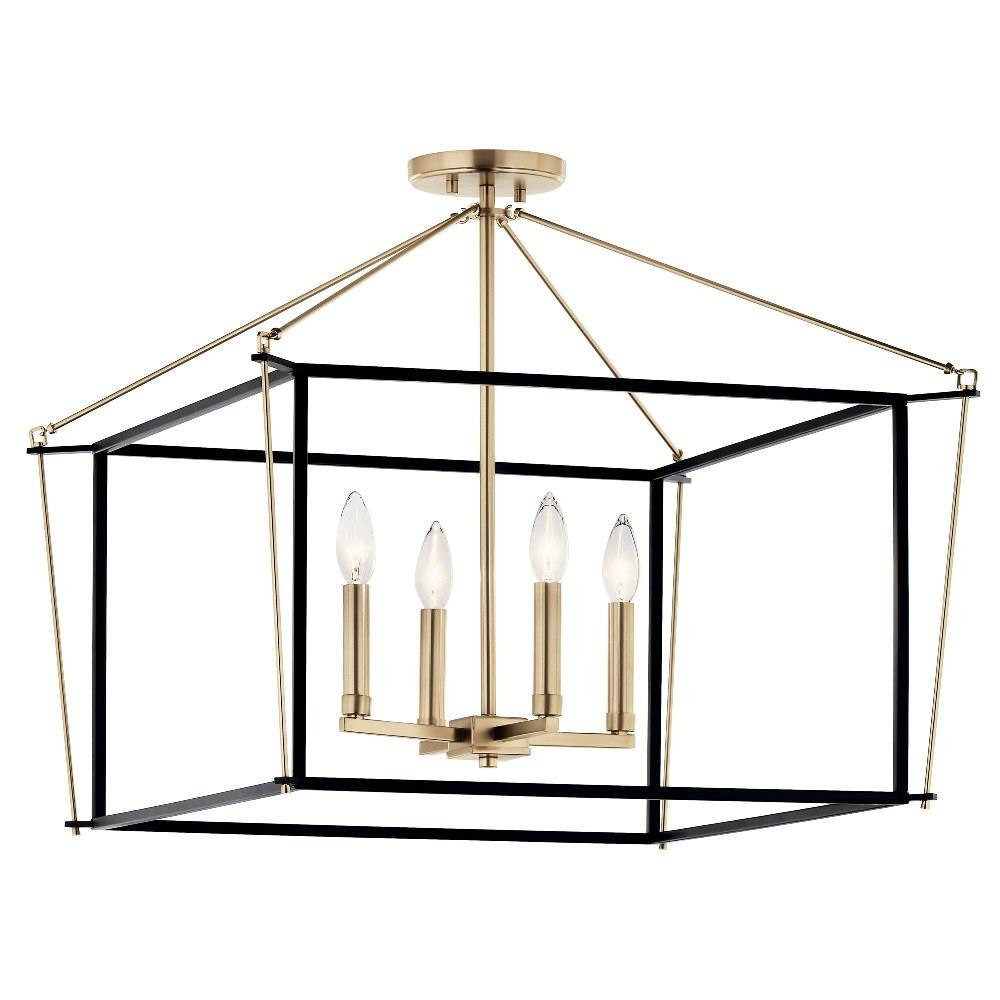Eisley 4 Light 24 Inch Wide Semi Flush Mount by Kichler - 52632