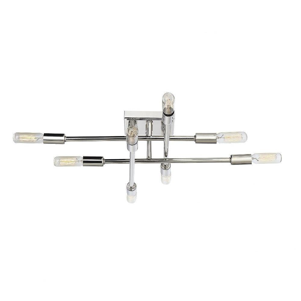 Lyrique 8 Light 19.5 Inch Wide Semi Flush Mount by Savoy House - 6-7003-8