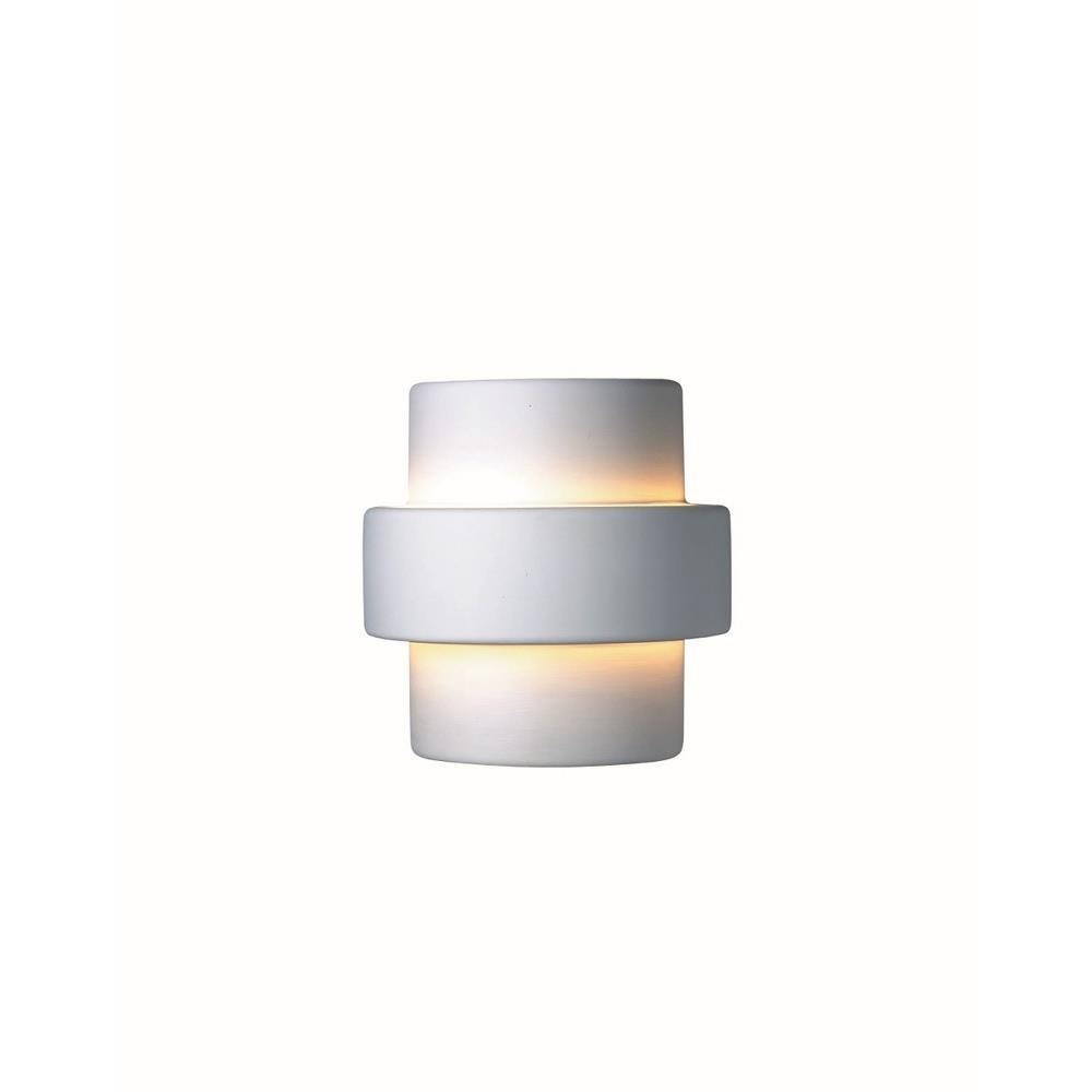 Ambiance 1 Light Large Step Outdoor Wall Mount by Justice Design - CER-2215W
