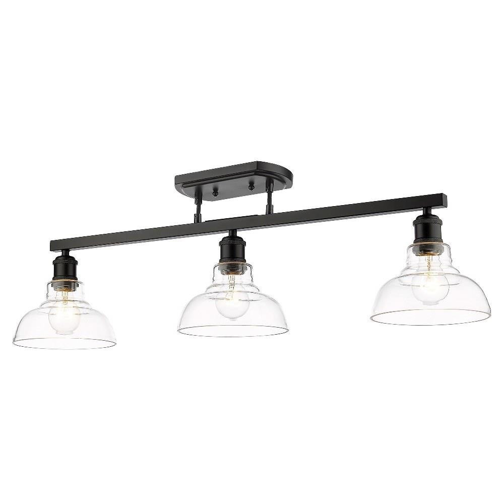 Carver 3 Light 35.5 Inch Wide Semi Flush Mount by Golden - 0305-3SF