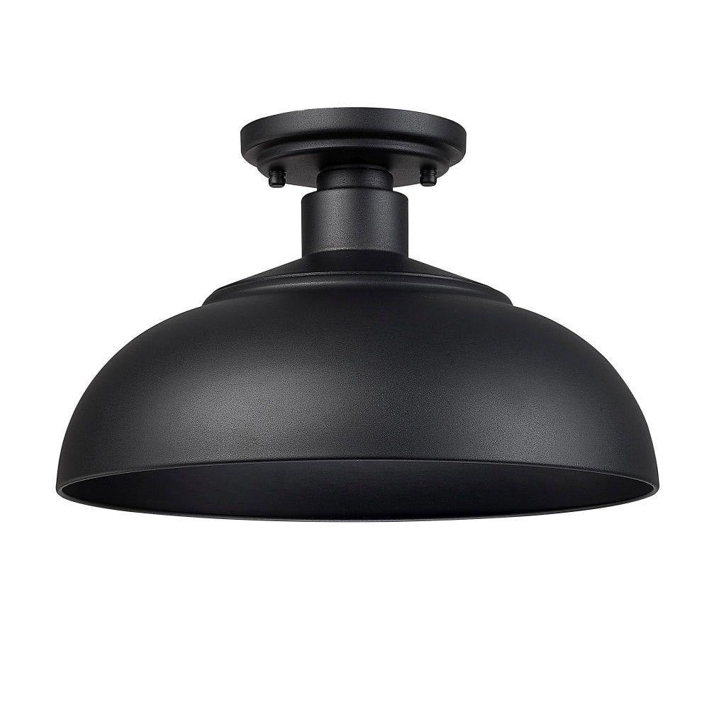Levitt 1 Light 13.63 Inch Wide Outdoor Semi Flush Mount by Golden - 2866-OSF