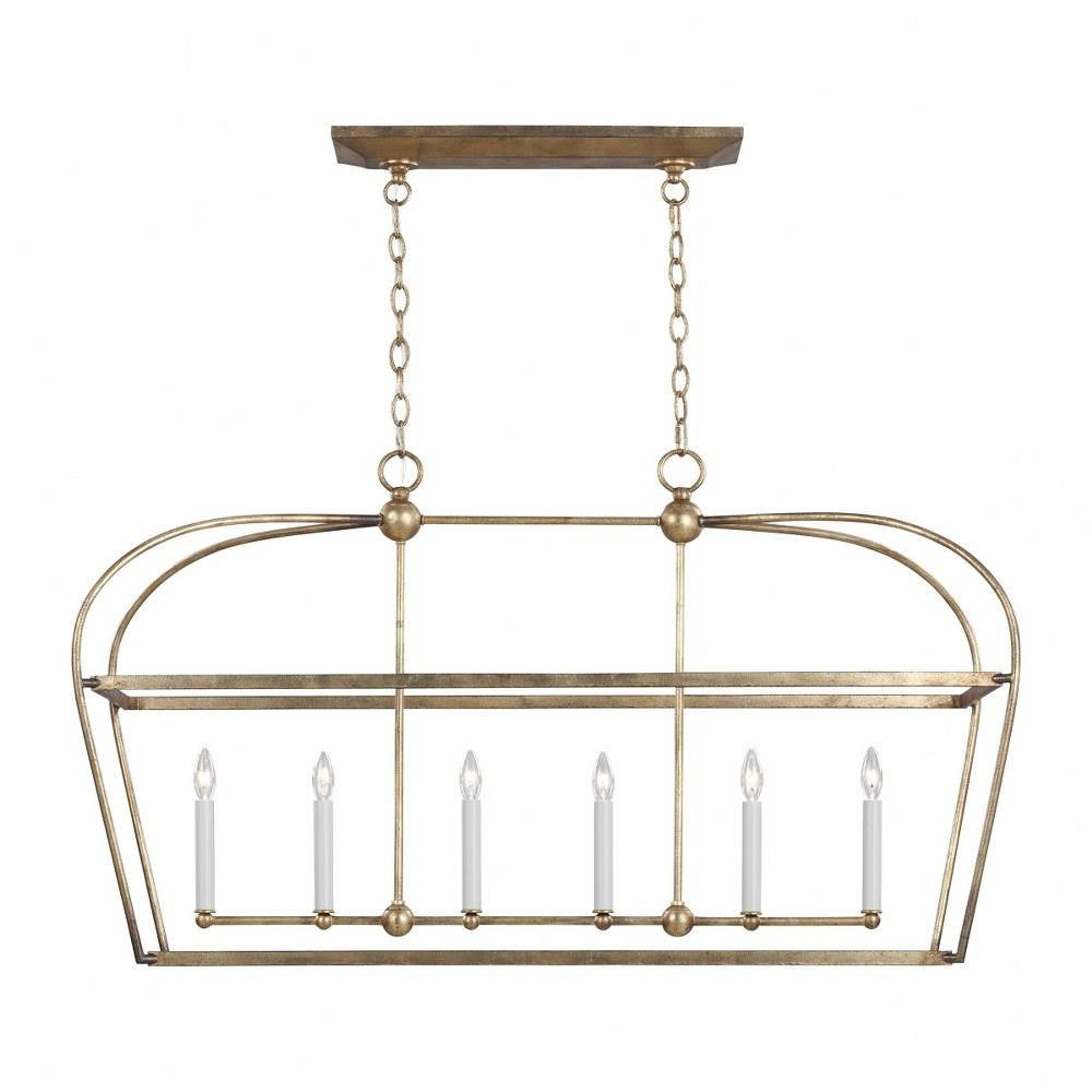Stonington 6 Light Small Linear Chandelier by Visual Comfort Studio - CC1216