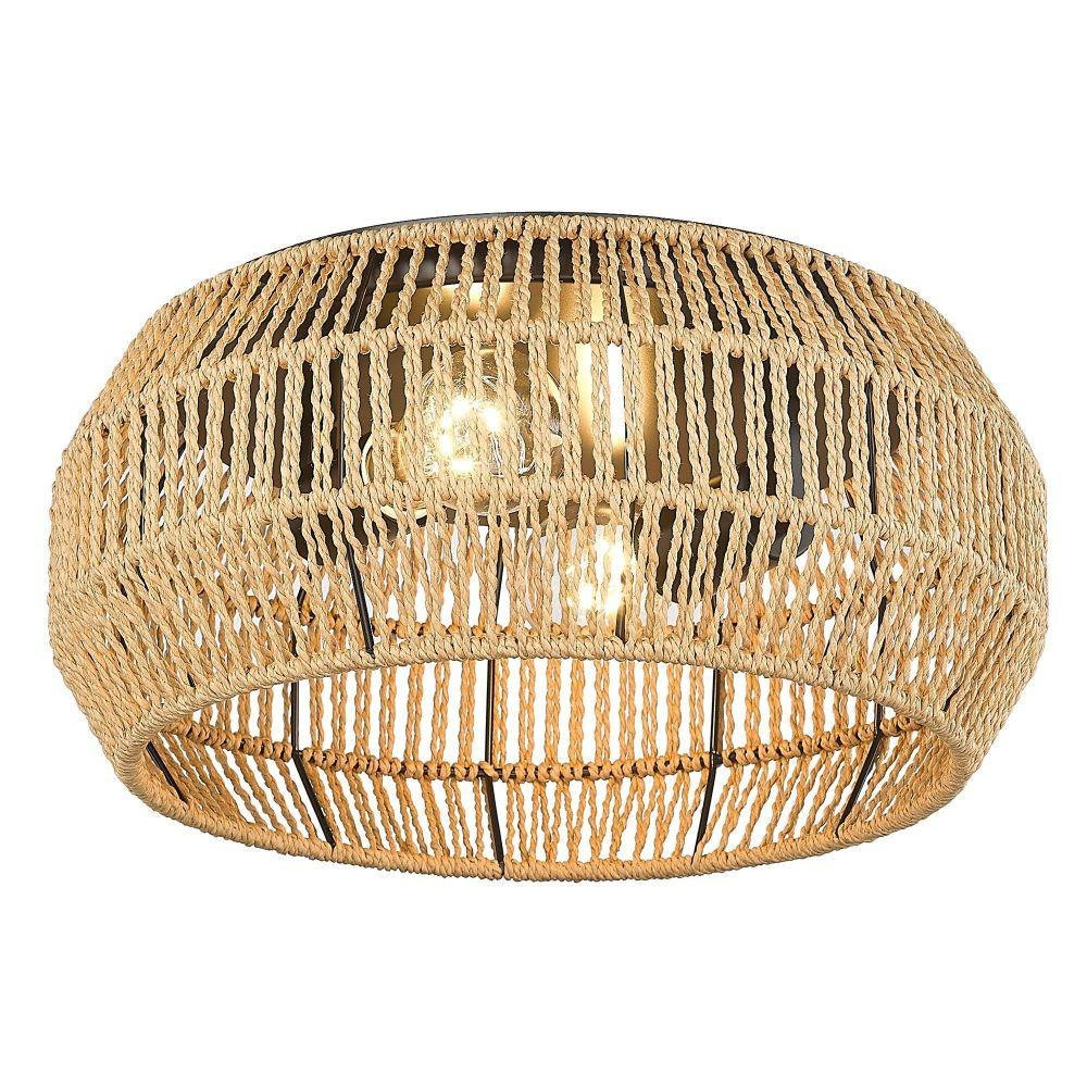 Marlee 1 Light 14.13 Inch Wide Flush Mount by Golden - 6076-FM