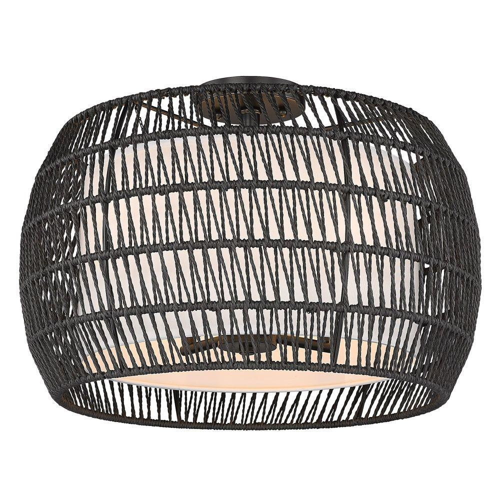 Everly 4 Light 19 Inch Wide Semi Flush Mount by Golden - 6805-4SF