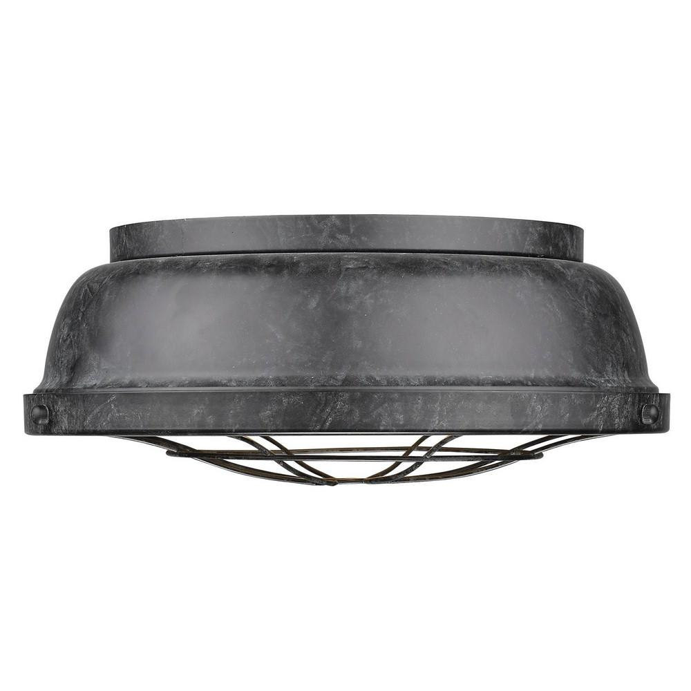 Bartlett 2 Light 14 Inch Wide Flush Mount by Golden - 7312-FM