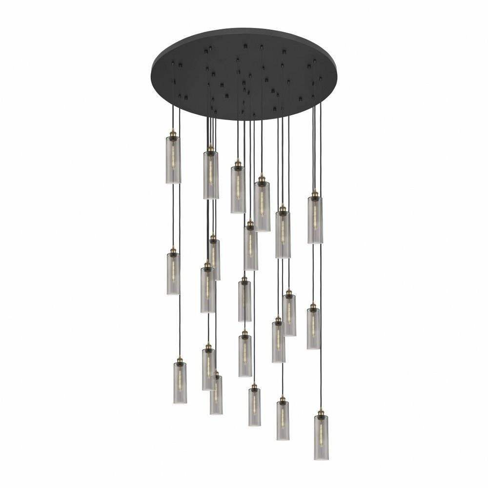 Crown Point 21 Light Cord Hung Pendant 66 Inch Tall by Innovations - 148BK-B-21P-G434-12