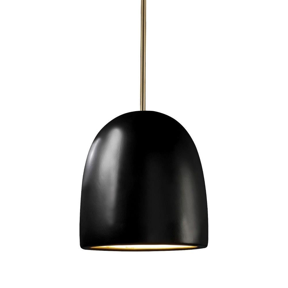 Radiance 1 Light Small Bell Pendant 9.75 Inch Tall by Justice Design - CER-9615