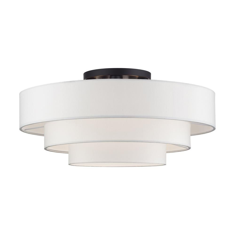 Manorwood 5 Light 28 Inch Wide Semi Flush Mount by Livex - 50309
