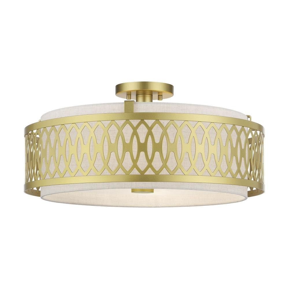 Vistaview 4 Light 21 Inch Wide Semi Flush Mount by Livex - 53433