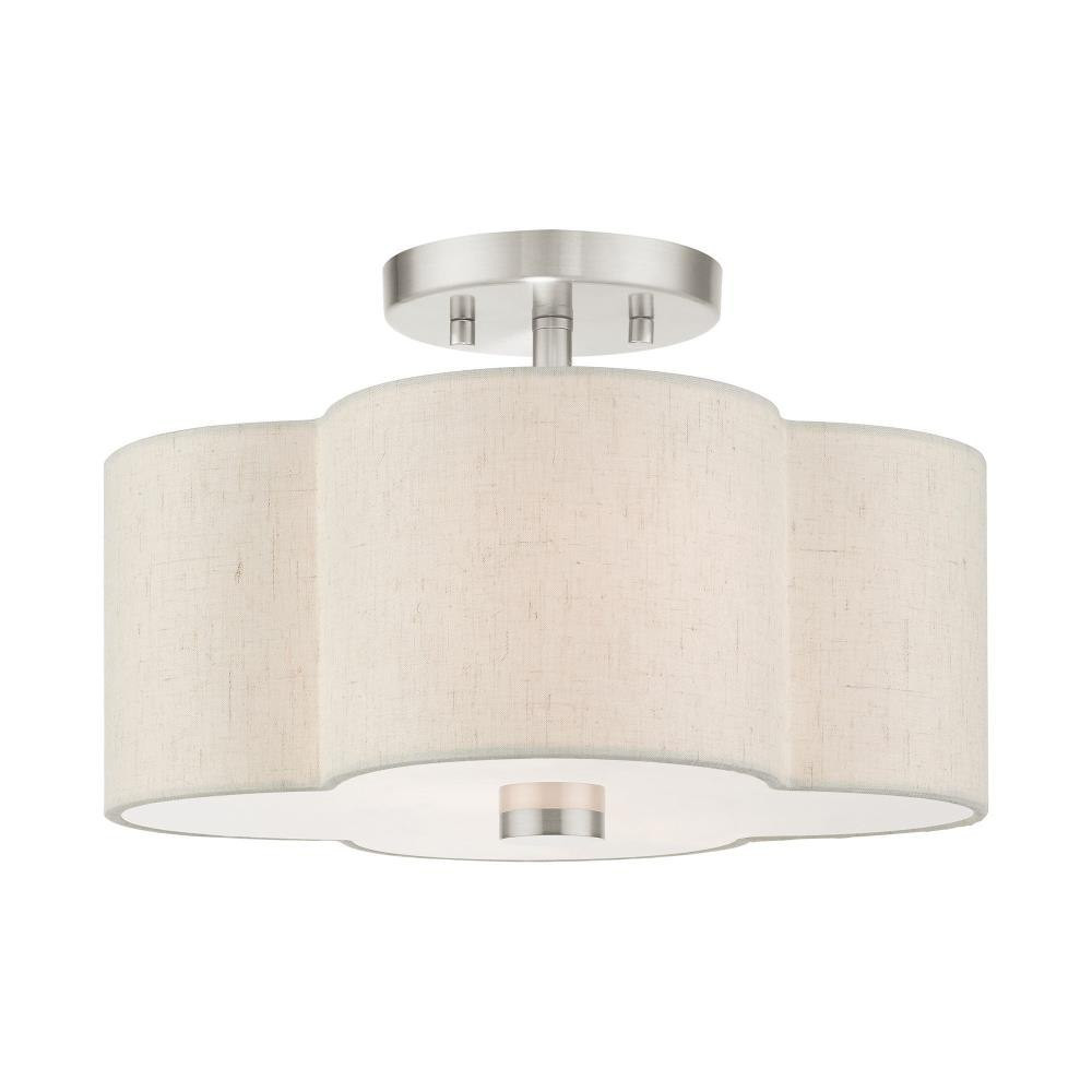 Solstice 2 Light 13 Inch Wide Semi Flush Mount by Livex - 58062
