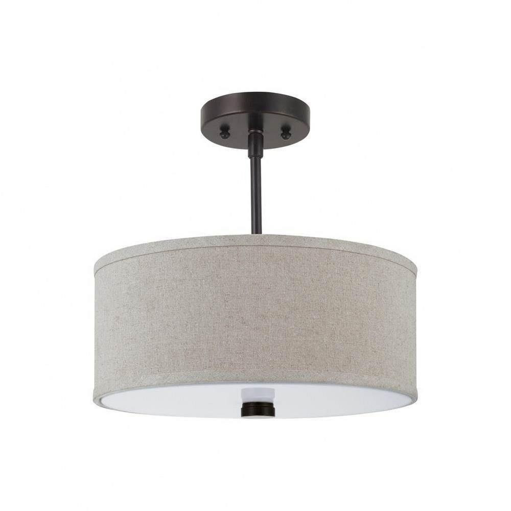 Dayna 2 Light 14 Inch Wide Semi Flush Mount by Visual Comfort Studio - 77262