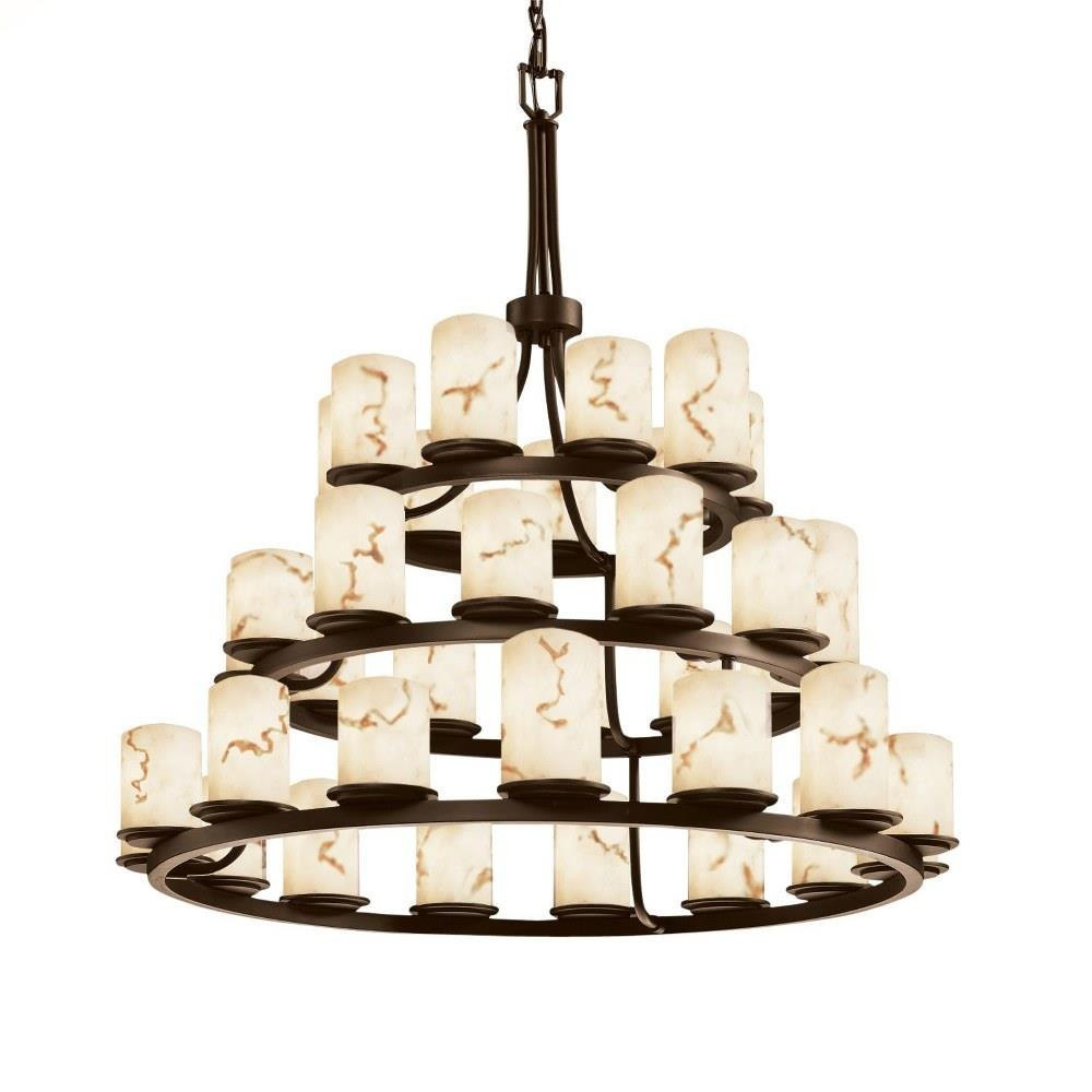 Lumenaria Dakota 36 Light Oversized 3 Tier Chandelier by Justice Design - FAL-8712-10