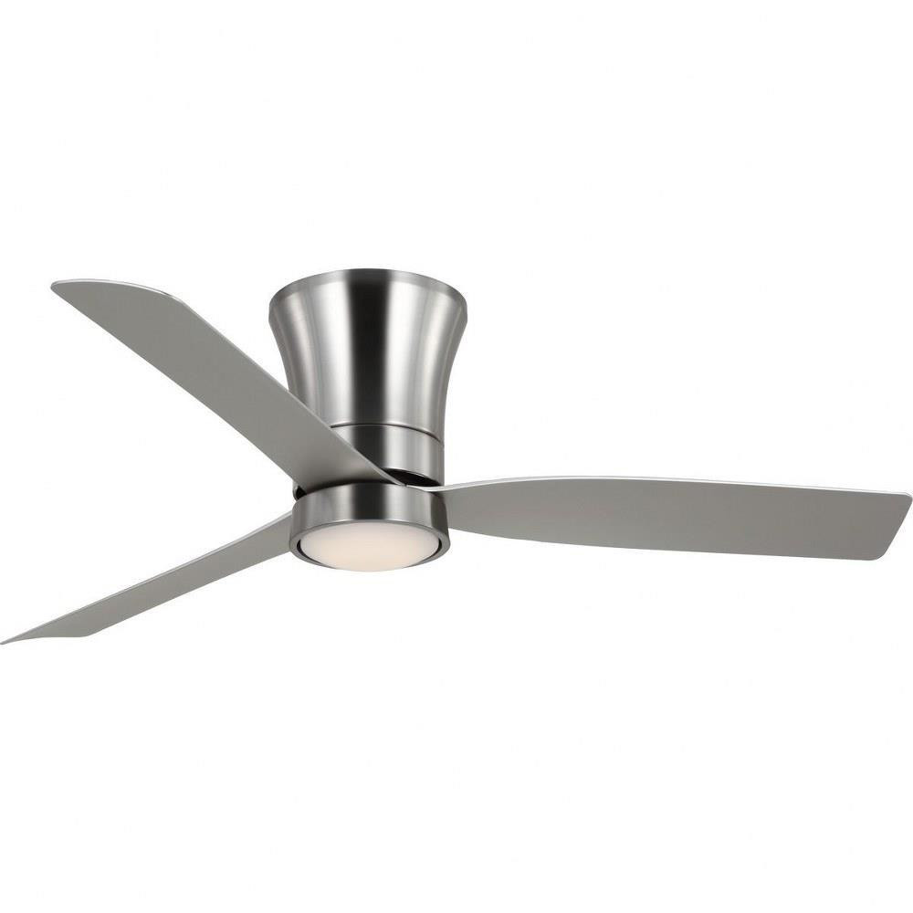 Brant 3 Blade Flush Mount Ceiling Fan with Light Kit 52 Inch W by Progress - P250121
