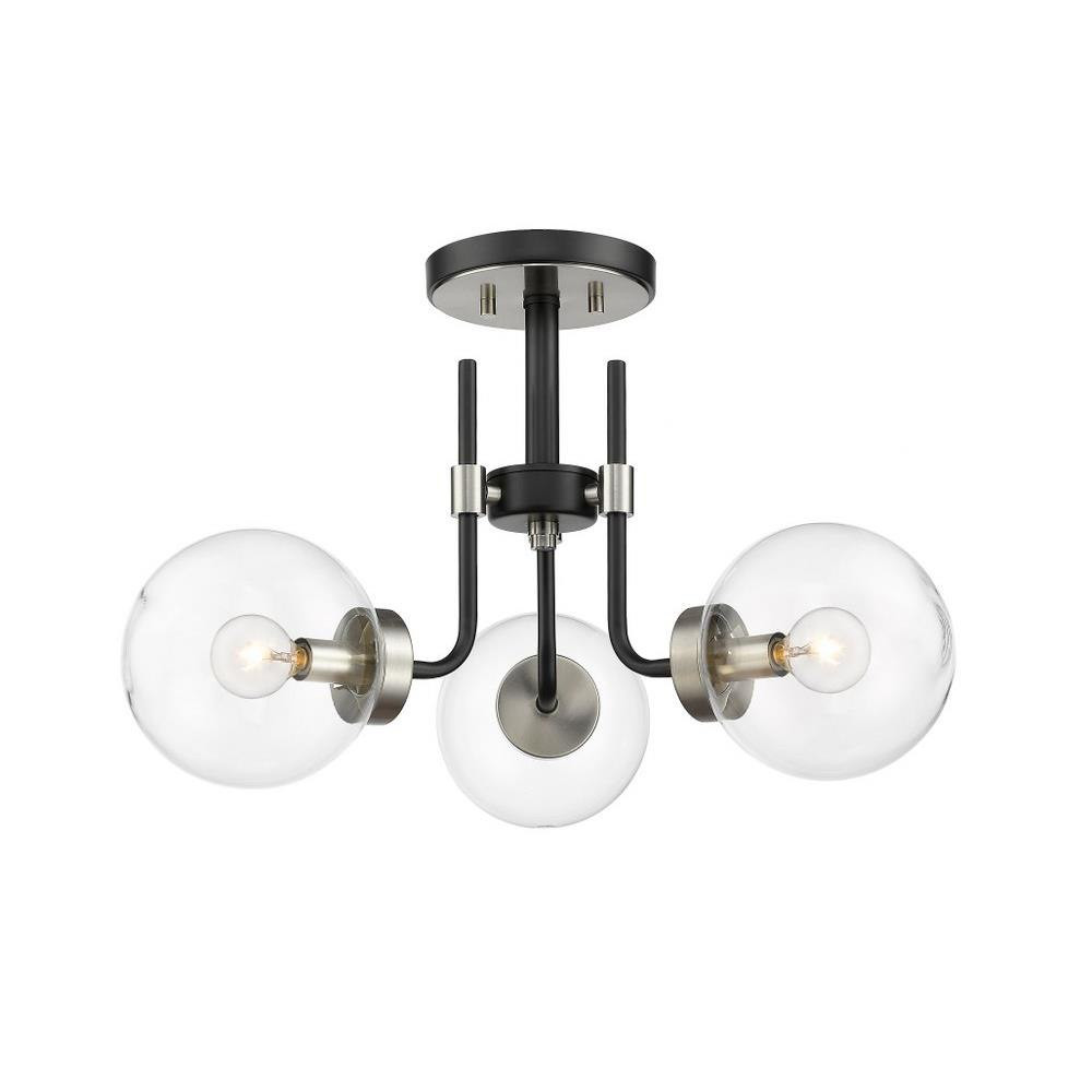 Parsons 3 Light 22 Inch Wide Flush Mount by Z-Lite - 477-3SF