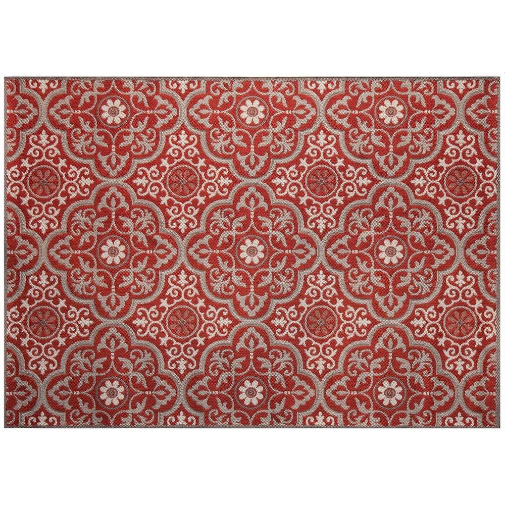 Mosaic Outdoor Rug Ruby Color 88 x Inches by SimplyShade - RG-284-175