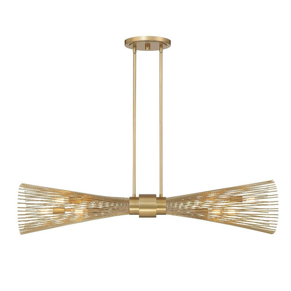 Longfellow 6 Light Modern Linear Chandelier by Savoy House - 1-9601-6