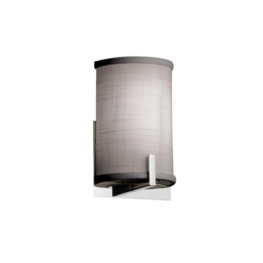 Textile Century 1 Light ADA Gray Wall Sconce by Justice Design - FAB-5531-GRAY