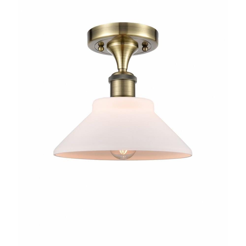 Orwell 1 Light 8.38 Inch Wide Steel Semi Flush Mount by Innovations - 516-1C-G13