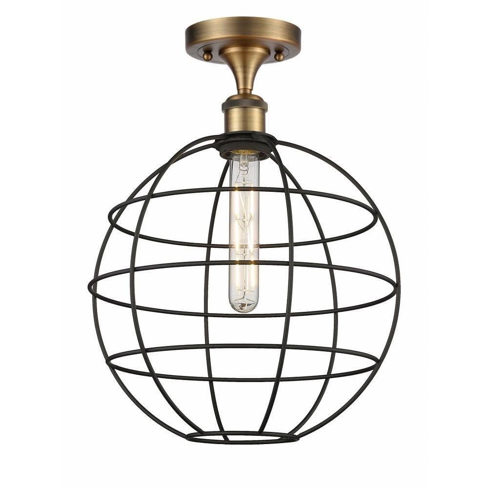 Lake Placid 1 Light 16.5 Inch Tall Semi Flush Mount by Innovations - 516-1C-CE-12