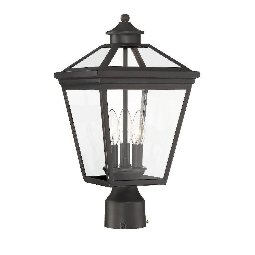 Ellijay 3 Light Outdoor Post Lantern 17.5 inches tall by 9 by Savoy House - 5-147