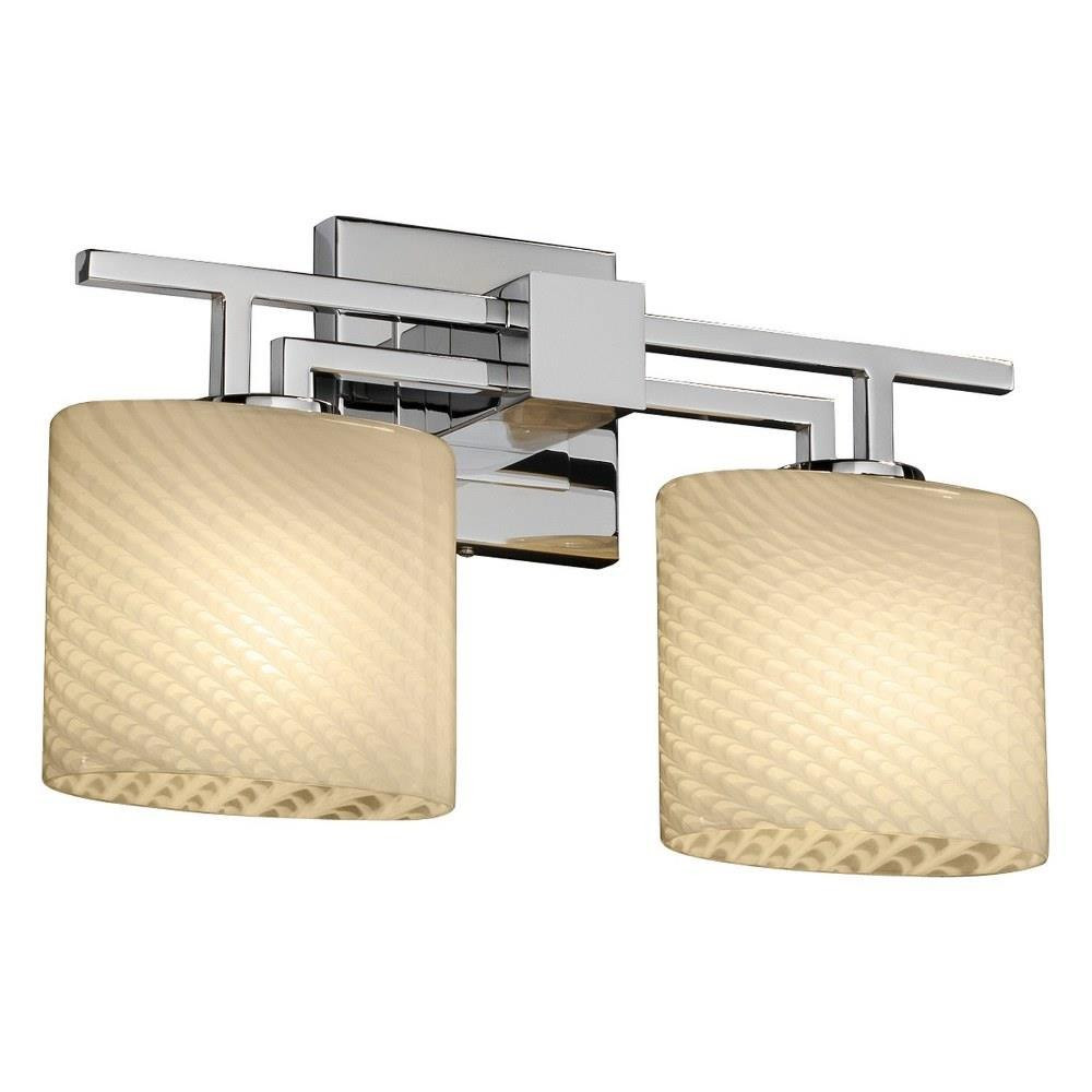 Fusion Aero 2 Light Weve Glass Vanity Light by Justice Design - FSN-8702-30-WEVE
