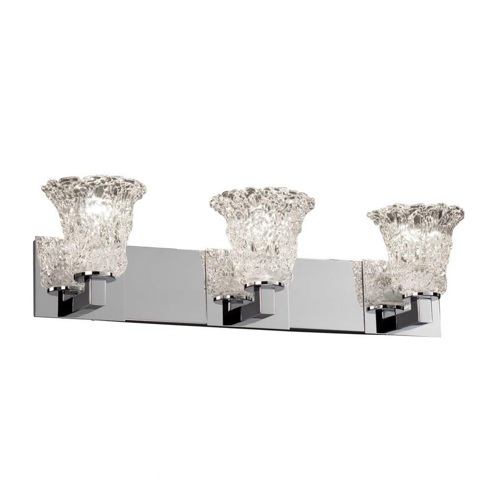 Veneto Luce Modular 3 Light Round Lace Vanity Light by Justice Design - GLA-8923-20-LACE