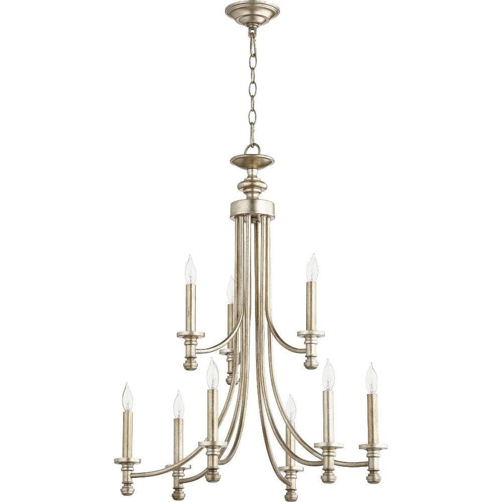 Rossington 9 Light Large 2 Tier Chandelier by Quorum 6022-9